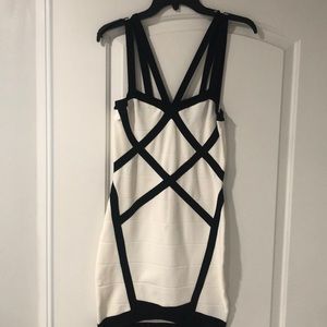 White & Black BEBE dress